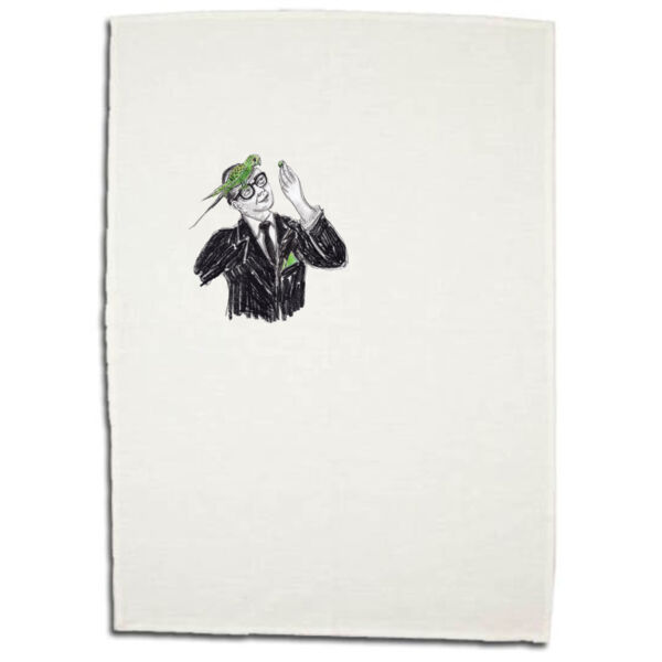 Hans and Parakeet Cotton/Linen Tea Towel Thumbnail